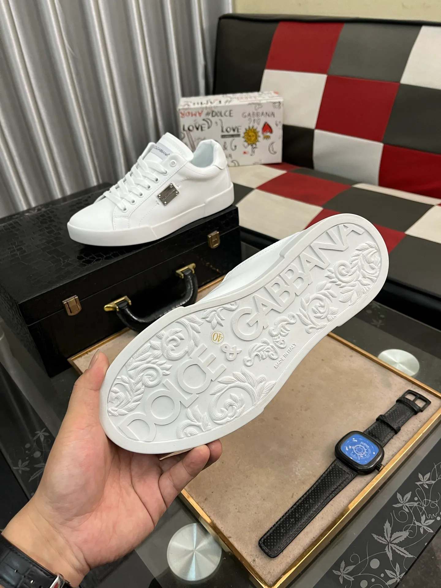 Men's shoes 💰400⌚️⌚️【DG】The latest official website high-top casual, men's shoes original quality imported first-layer cowhide stitching ➕Yangli [Proud] In terms of materials and workmanship, it beats all versions on the market💕Highest quality shipments. Real photos, imported fabrics highlight the unique charm of the brand😘Shoelaces are also original custom-made👻Classic lace-up shoes are very comfortable on the feet , code number 35-462️⃣color optional
